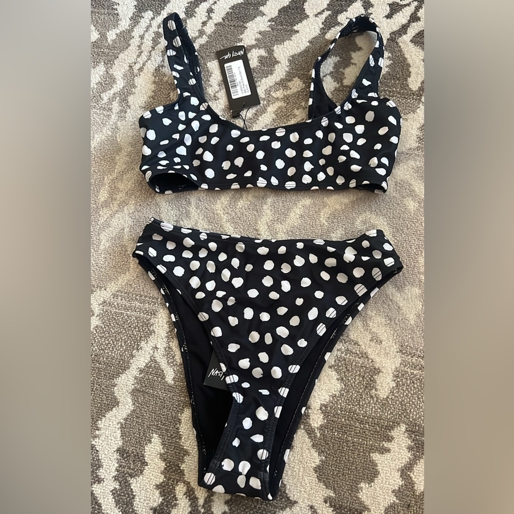 Black and White Polka Dot Bikini